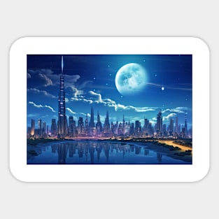 Cityscape Futuristic Modern Landscape Sticker